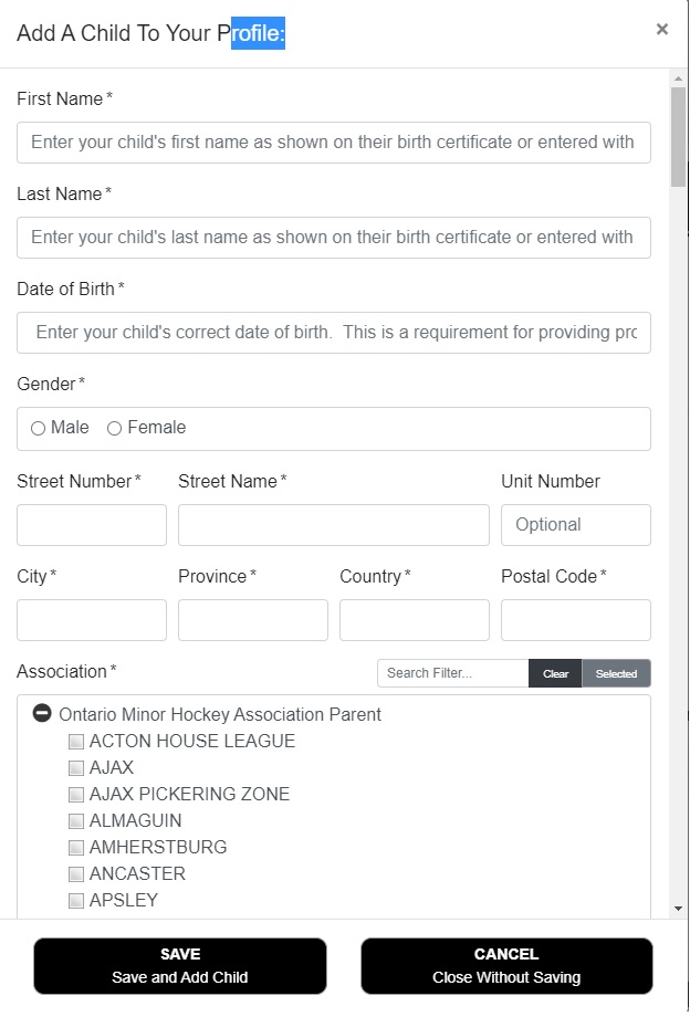 HOW CAN I ADD A CHILD TO MY RESPECT IN SPORT PARENT PROFILE?